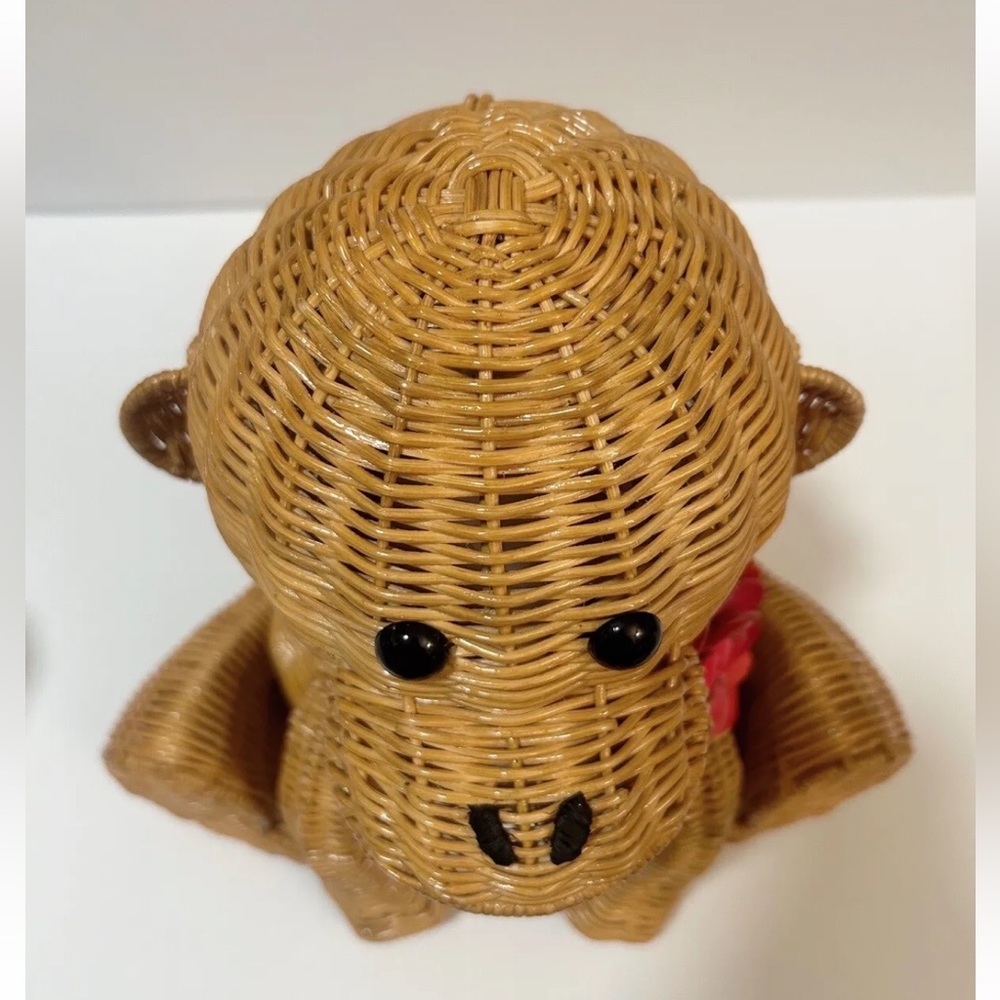 Kate Spade “Rambling Roses” Monkey wicker Satchel NWT 🐒🌸 - Picture 5 of 9